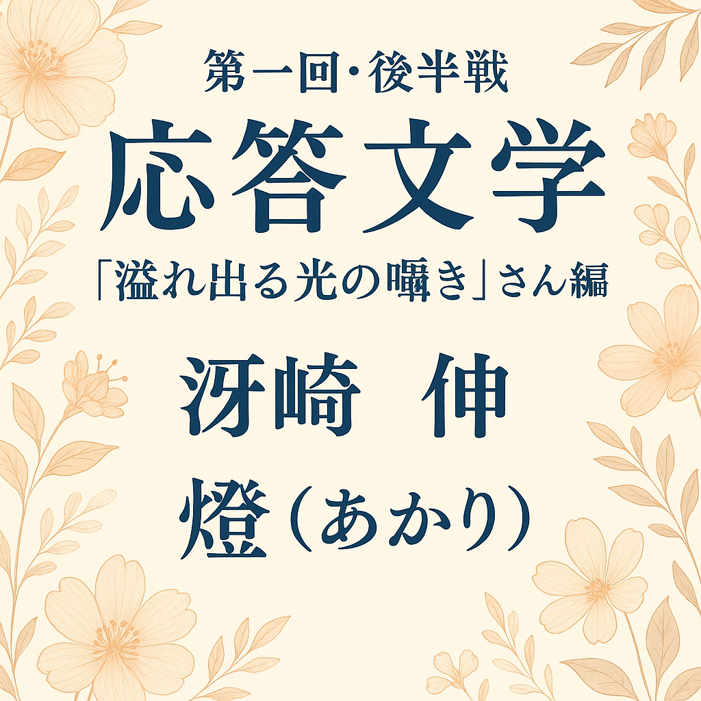 🕊 応答文学・第一回・後半戦〔溢れ出る光の囁き〕さん編 その２―― — 『人を活かす言葉』